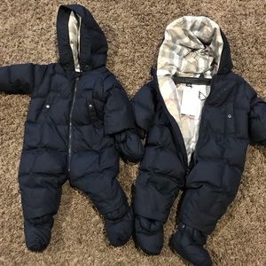 Bran new with tags Burberry snowsuits6-9 Months